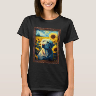 Labrador Retriever Malerei Sonnenblumen Blume Mama T-Shirt