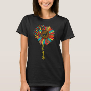 Labrador Retriever Mama Sonnenblume Hundepfote Bun T-Shirt