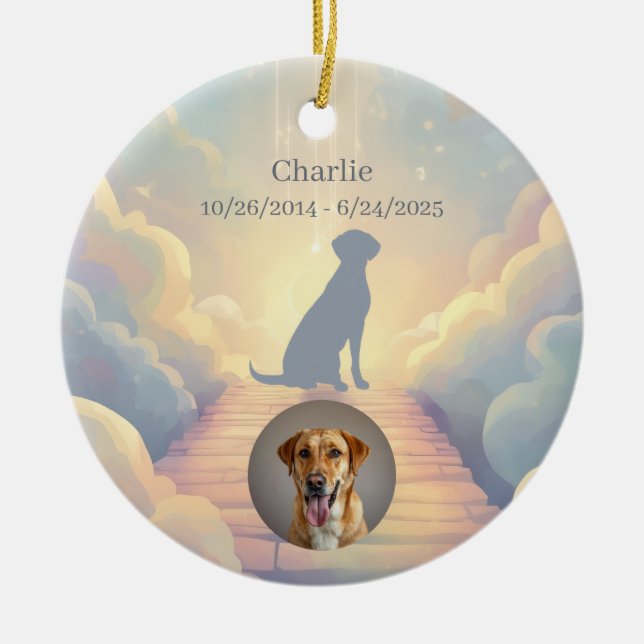 Labrador Retriever Memorial Ornament – Add Photo (Vorne)