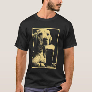 Labrador Retriever mit Bier trinkendem Humor St Pa T-Shirt