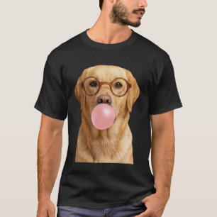 Labrador Retriever mit Brille bläst Seifenblase T-Shirt