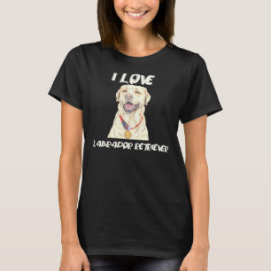 Labrador Retriever mit Goldener Medaille I Liebe L T-Shirt