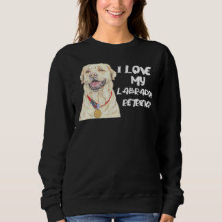 Labrador Retriever mit Goldener Medaille I Liebe Sweatshirt