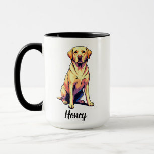 Labrador Retriever mit individuellem Namen Tasse