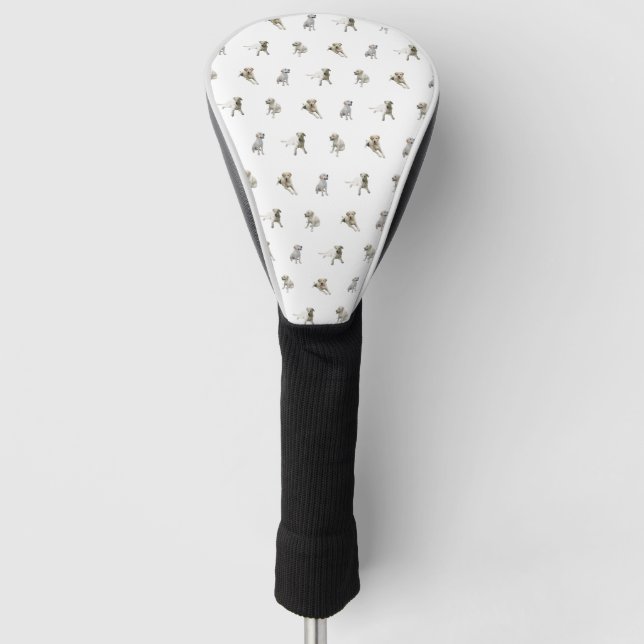 Labrador retriever-Muster (weiß) Golf Headcover (Vorderseite)