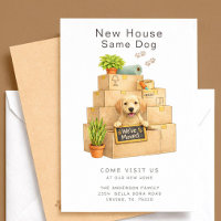 Labrador Retriever Neue Haus Umzugsankündigung