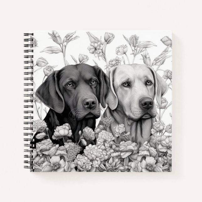 Labrador Retriever Note Book Notizbuch (Vorderseite)