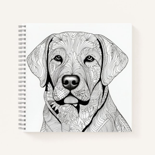 Labrador Retriever Notebook Notizbuch (Vorderseite)