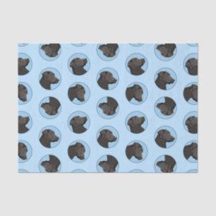 Labrador Retriever Painting Black Lab Pet Dog Art Seidenpapier