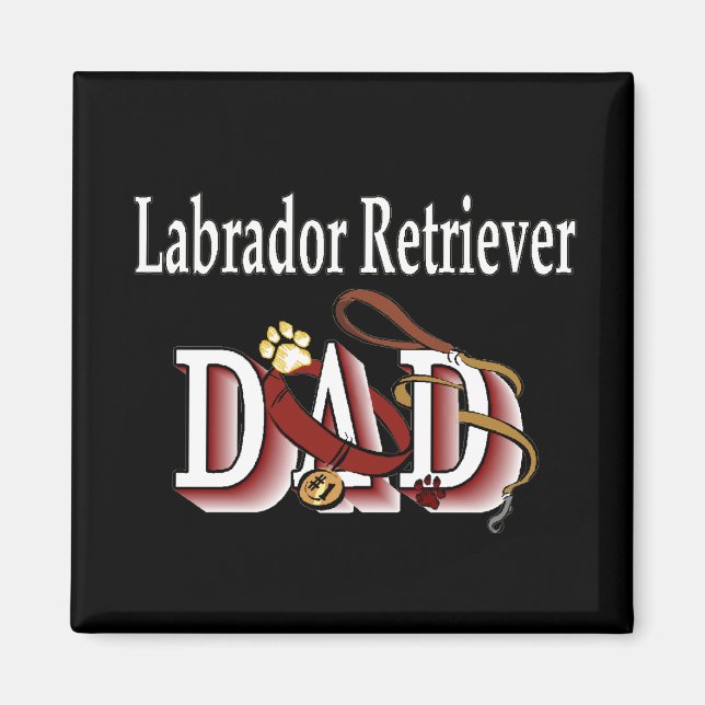 Labrador Retriever Papa Magnet (Vorne)