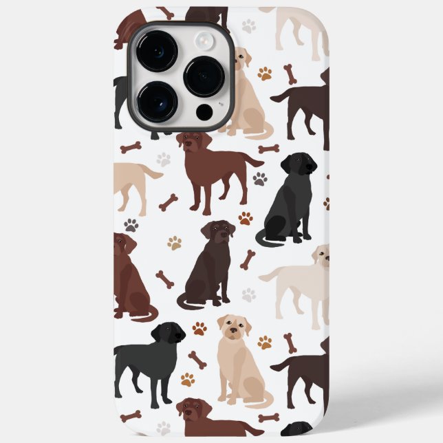 Labrador Retriever Paws and Bones Case-Mate iPhone 14 Pro Max Hülle (Rückseite)