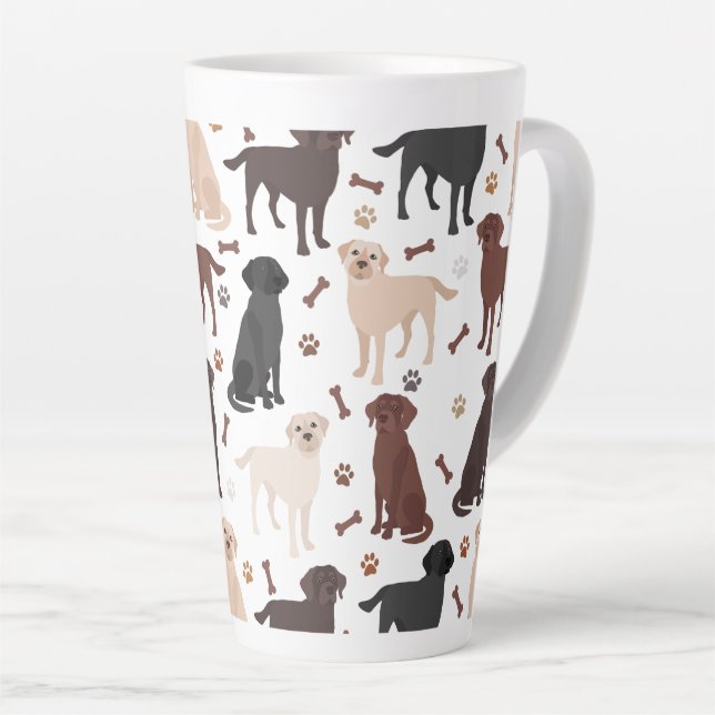 Labrador Retriever Paws and Bones Milchtasse (Rechte Ecke)