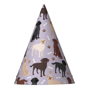 Labrador Retriever Paws and Bones Party Hat Partyhütchen