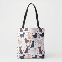Labrador Retriever Paws and Bones Tote Bag