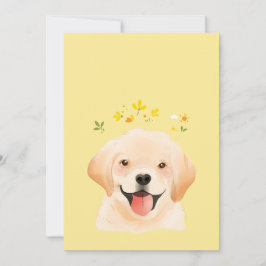 Labrador Retriever Pet Dog Illustration Portrait Dankeskarte