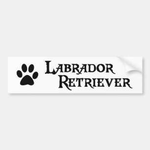 Labrador retriever (Piratenart mit pawprint) Autoaufkleber