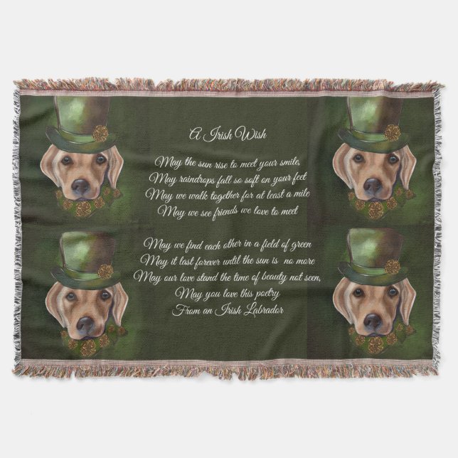 Labrador Retriever Poetry Decke (Vorderseite)