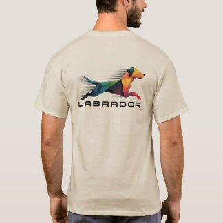 Labrador retriever poligonal en amarillo y azul T-Shirt