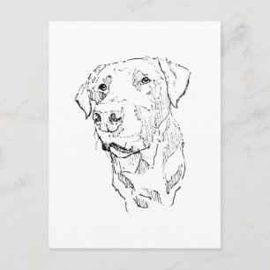 Labrador Retriever Poster Art, Wandbild Druck Postkarte