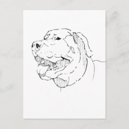 Labrador Retriever Postkarte – Handgezeichnete Tin