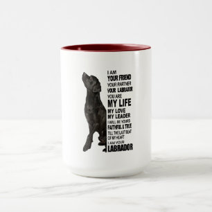 Labrador Retriever präsentiert Schwarzes Labor-Ge Tasse