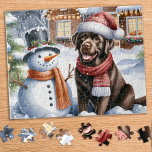 Labrador Retriever Puppy Dog Snowman Weihnachten<br><div class="desc">Suchen Sie nach einer lustigen und interessanten Aktivität, die Sie mit Ihrer Familie in dieser Ferienzeit teilen können? Schauen Sie sich nur unsere Puzzle-Kollektion mit spielerischen Labrador Retrievers an! Als Hundeliebhaber werden Sie die Vielfalt unserer Designs verehren, darunter niedliche und kuschelige Welpen, liebenswerte Gelb-, Schokolade- und Schwarze-Labradore, und sogar Szenen...</div>