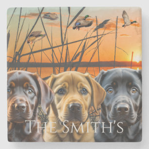 Labrador Retriever Puppy individuell angepasst Steinuntersetzer