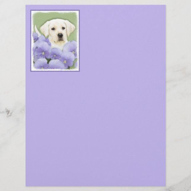 Labrador Retriever Puppy Painting Original Dog Art (Vorderseite)