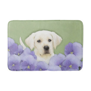 Labrador Retriever Puppy Painting Original Dog Art Badematte