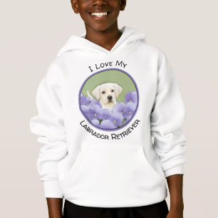 Labrador Retriever Puppy Painting Original Dog Art Hoodie
