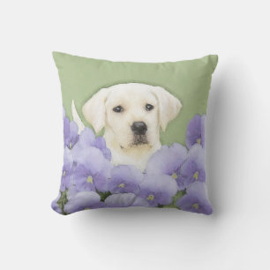Labrador Retriever Puppy Painting Original Dog Art Kissen