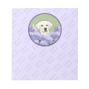 Labrador Retriever Puppy Painting Original Dog Art Notizblock