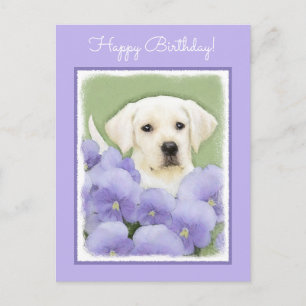 Labrador Retriever Puppy Painting Original Dog Art Postkarte
