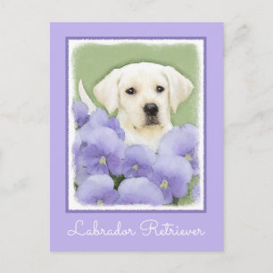 Labrador Retriever Puppy Painting Original Dog Art Postkarte