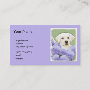 Labrador Retriever Puppy Painting Original Dog Art Visitenkarte