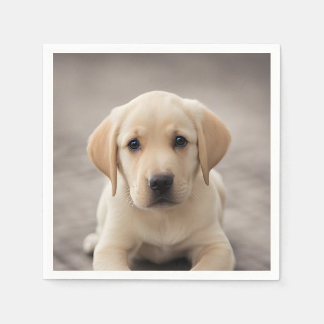 Labrador Retriever Puppy Serviette (Vorderseite)