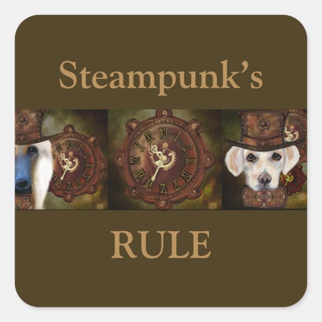 Labrador Retriever Quadratischer Aufkleber (Vorderseite)