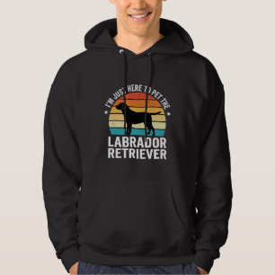 Labrador Retriever Retro Hund Streicheln Hoodie