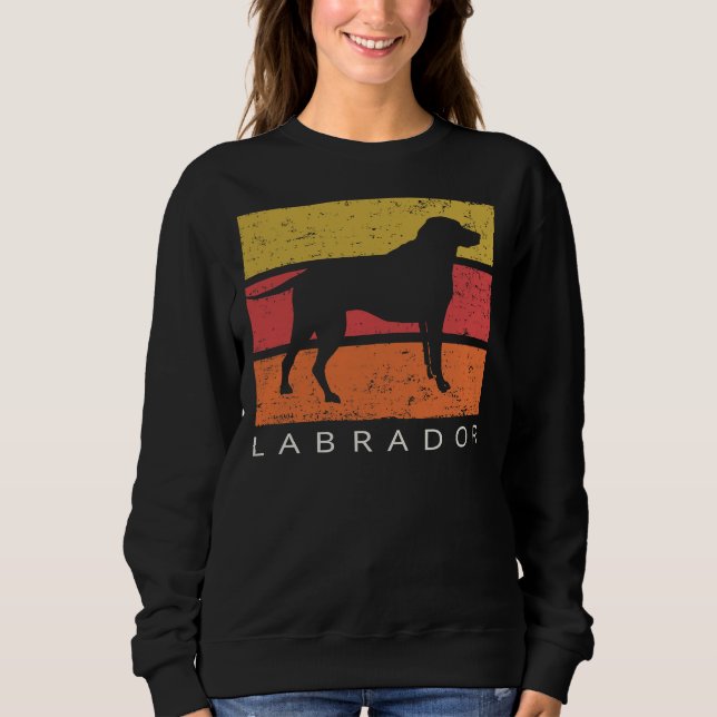 Labrador Retriever Retro Vintag gestört Sweatshirt (Vorderseite)