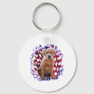Labrador Retriever (rot) Patriot Schlüsselanhänger