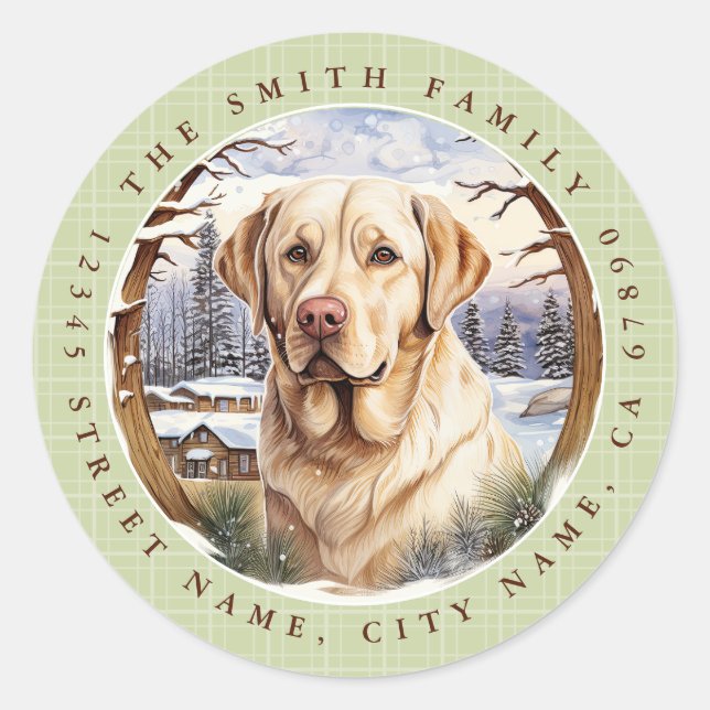 Labrador Retriever Round Stickers (Vorderseite)