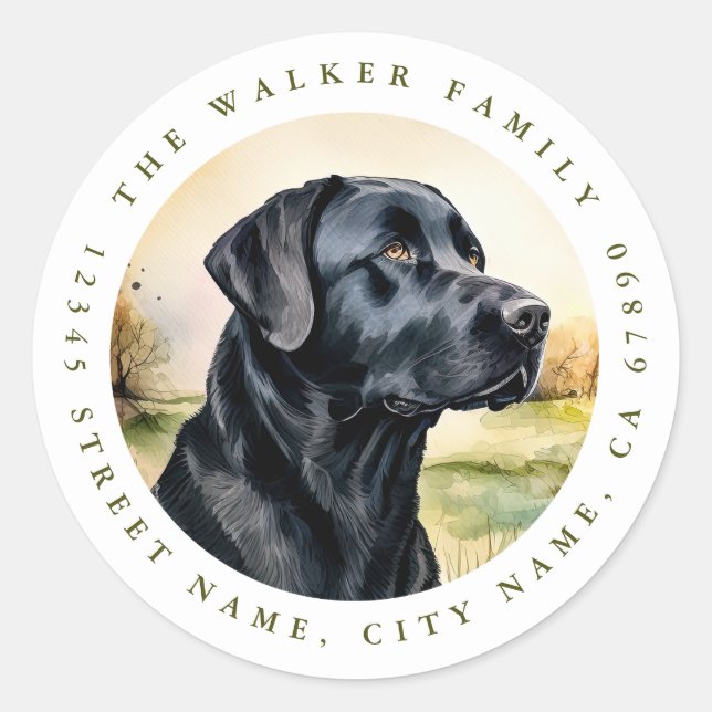 Labrador Retriever Round Stickers (Vorderseite)