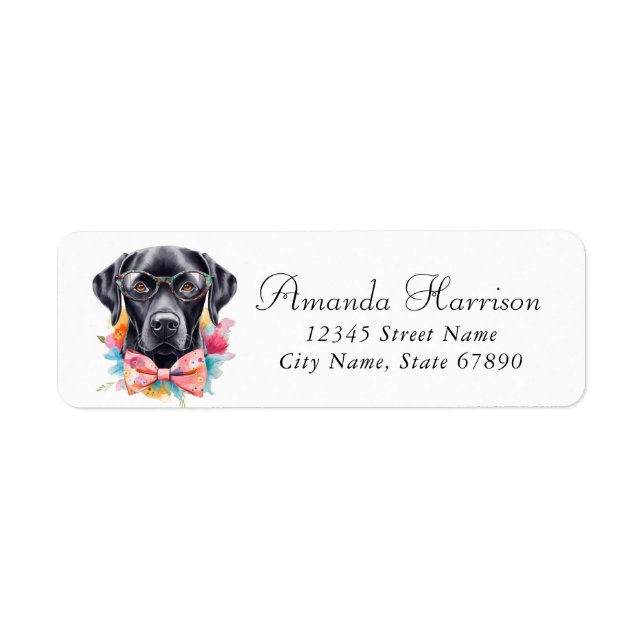 Labrador Retriever Rücksendeadressen-Aufkleber (Vorne)