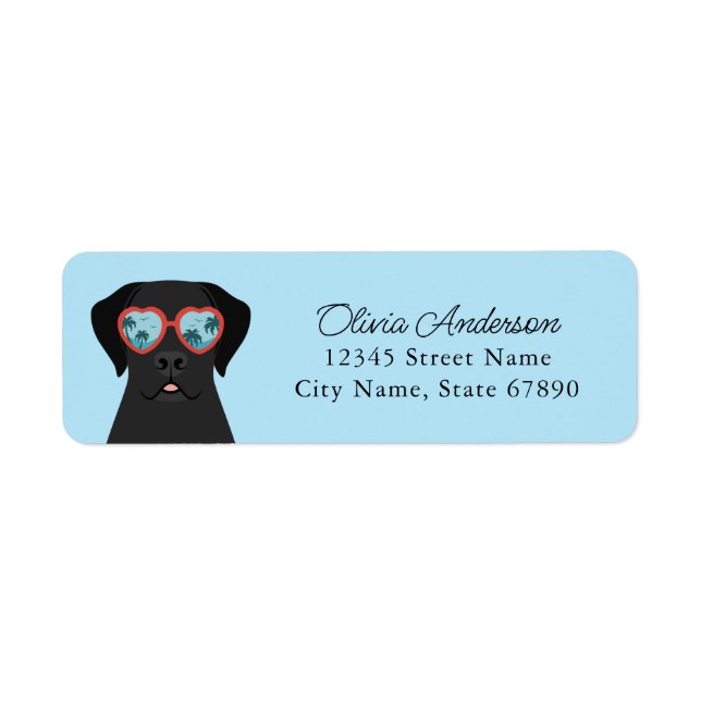 Labrador Retriever Rücksendeadressen-Aufkleber (Vorne)