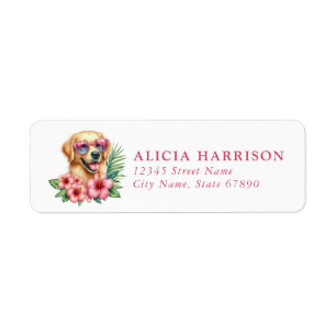 Labrador Retriever Rücksendeadressen-Aufkleber
