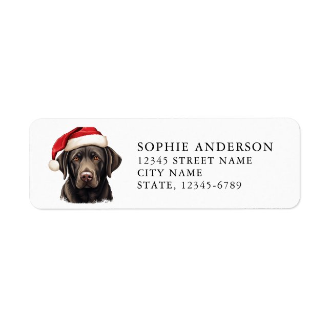 Labrador Retriever Rücksendeadressen-Aufkleber (Vorne)