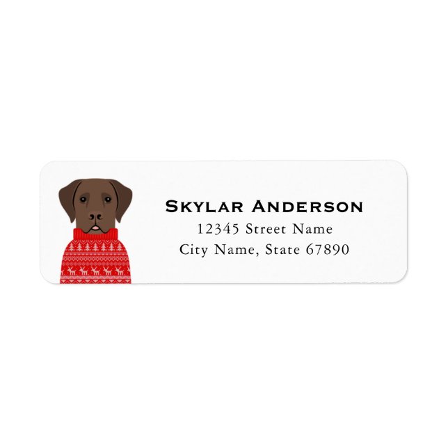 Labrador Retriever Rücksendeadressen-Aufkleber (Vorne)