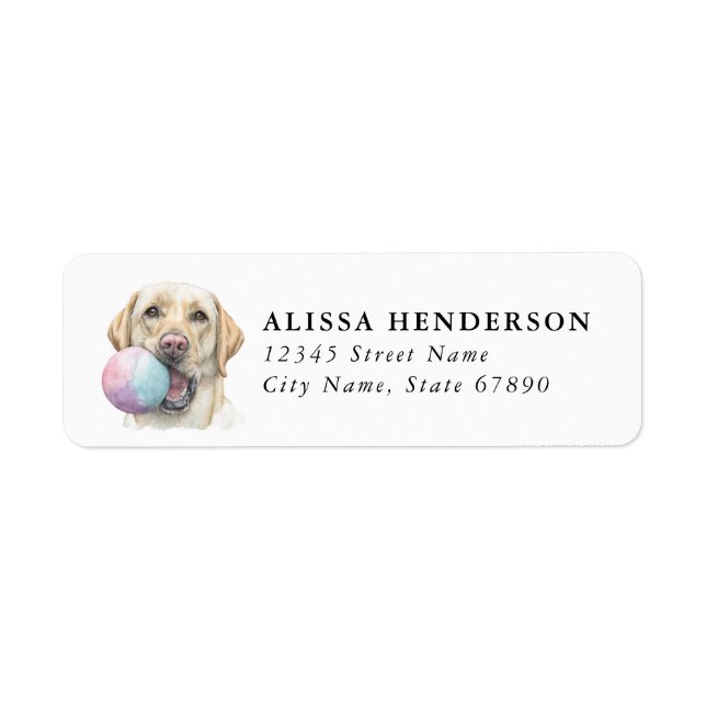 Labrador Retriever Rücksendeadressetiketten (Vorne)