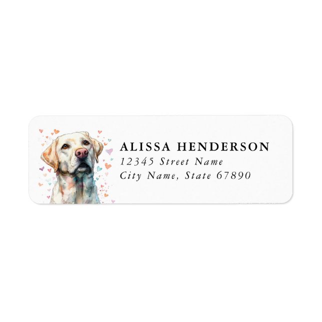 Labrador Retriever Rücksendeadressetiketten (Vorne)