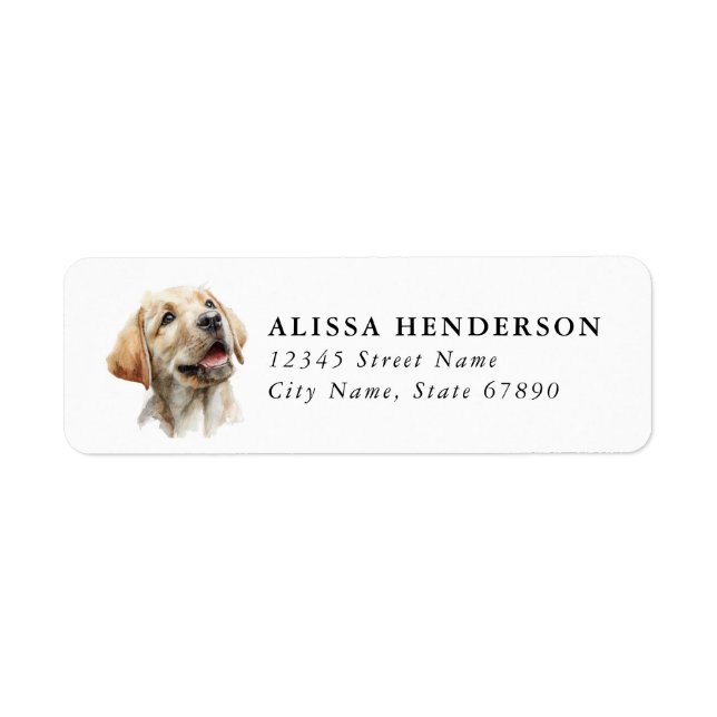 Labrador Retriever Rücksendeadressetiketten (Vorne)